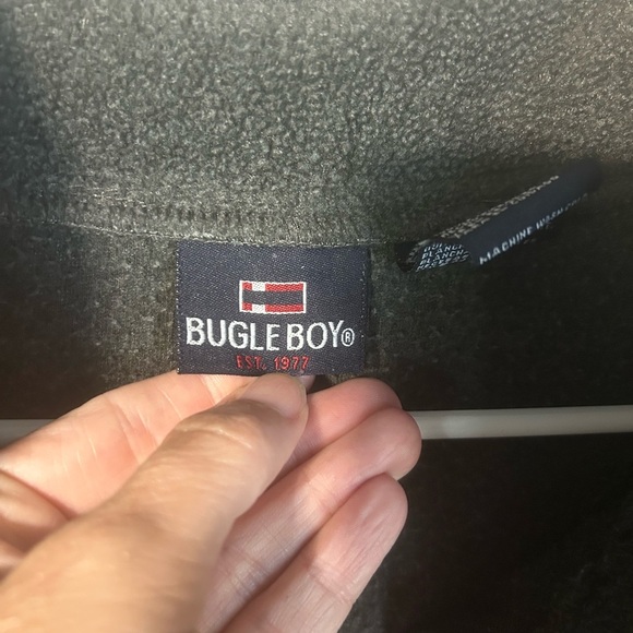 Vintage Bugle Boy Mens 1/4 Zip Fleece Pullover Lined Pockets XL. Outdoor Casual - Picture 2 of 8